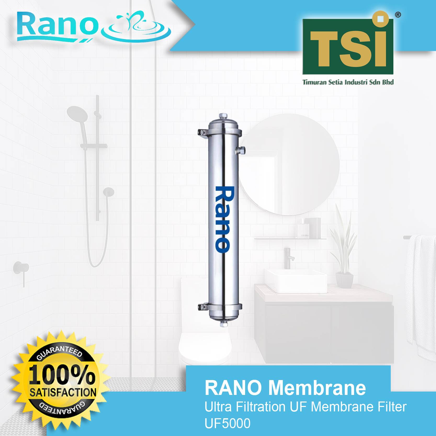 RANO Ultra Filtration UF Membrane Water Filter SUS304 S/Steel UF5000
